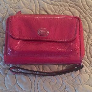 Coach Used Pink Wallet/Wristlet